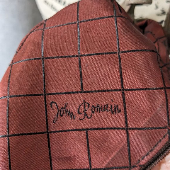 Vintage John Romain Handbag Purse Woven Straw Wicker and Leather 1970's - Picture 2 of 4